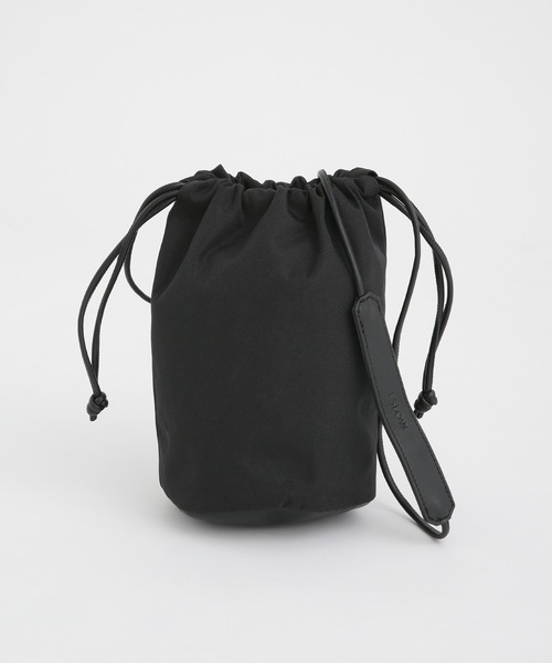 ESLOW(エスロー)の「ESLOW/CYLINDER DRAWSTRING BAG(ショルダーバッグ・レディース・ブラック/オフホワイト・FREE)」の2枚目の写真