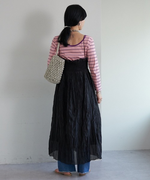 SHENERY(シーナリー)の「シアーワッシャーギャザースカート(スカート・レディース・ミント/ブラック・36/38)」の20枚目の写真