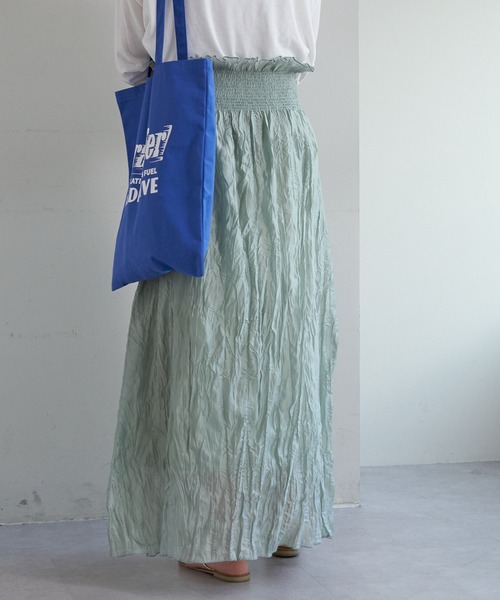 SHENERY(シーナリー)の「シアーワッシャーギャザースカート(スカート・レディース・ミント/ブラック・36/38)」の15枚目の写真