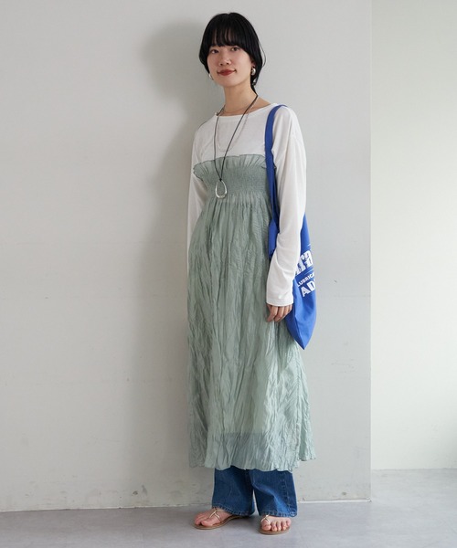 SHENERY(シーナリー)の「シアーワッシャーギャザースカート(スカート・レディース・ミント/ブラック・36/38)」の17枚目の写真