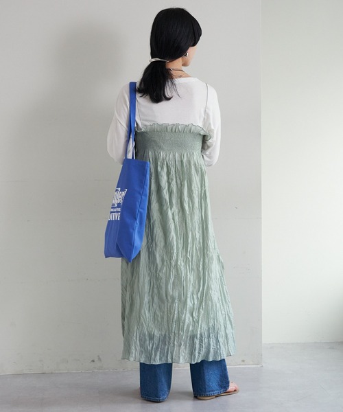 SHENERY(シーナリー)の「シアーワッシャーギャザースカート(スカート・レディース・ミント/ブラック・36/38)」の9枚目の写真