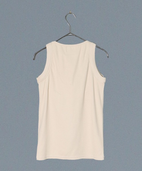 &g'aime（アンジェム）の「【&g’aime】＜WEB限定＞カップ付きアメスリタンク（タンクトップ・レディース・ベージュ/ブラック・FREE）」の7枚目の写真