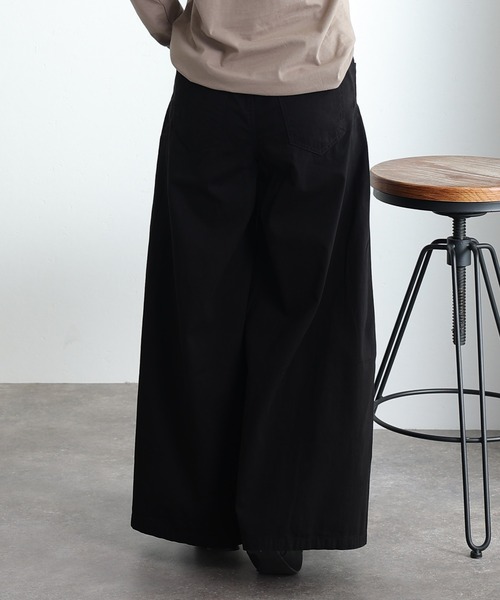 ElegChic(エレグシック)の「ウエストゴム ツイルバギーパンツ(デニムパンツ・レディース・ベージュ/ブラック/カーキ・M/L/XL/3L/4L)」の6枚目の写真