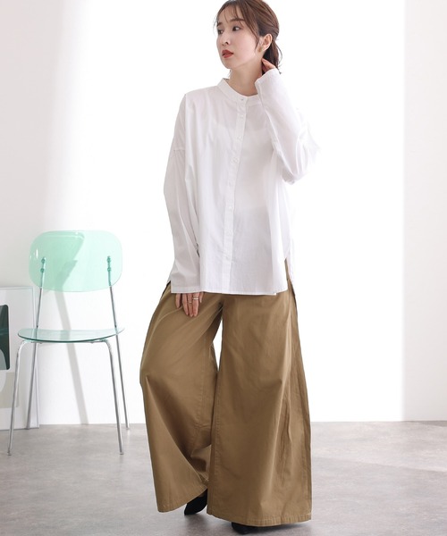 ElegChic(エレグシック)の「ウエストゴム ツイルバギーパンツ(デニムパンツ・レディース・ベージュ/ブラック/カーキ・M/L/XL/3L/4L)」の21枚目の写真