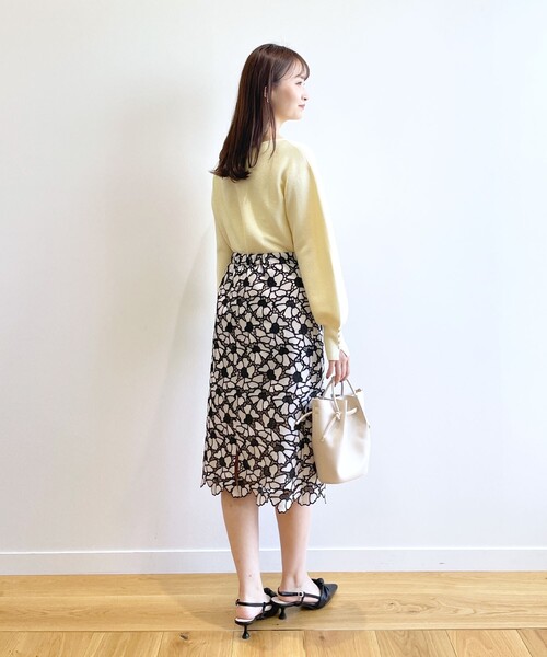 index（インデックス）の「◆ガーター編みニット【UV/洗濯機洗い可】（ニット/セーター・レディース・イエロー系その他/ネイビー系5/ライトブルー/ピンク系1/ホワイト系その他3・42/40/38/36）」の16枚目の写真