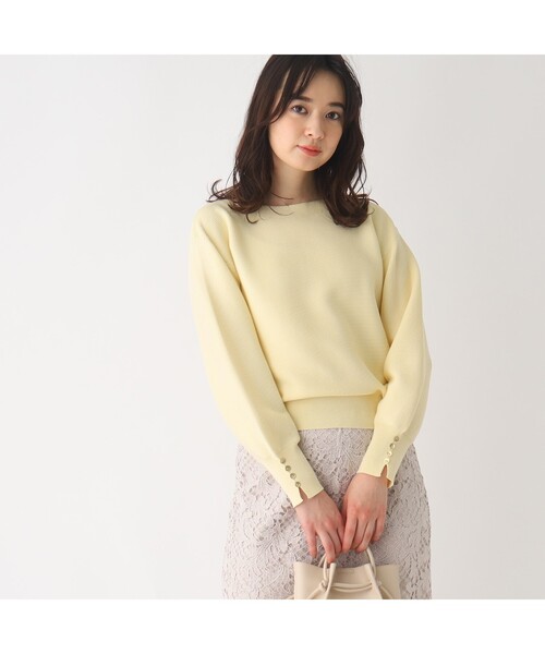 index（インデックス）の「◆ガーター編みニット【UV/洗濯機洗い可】（ニット/セーター・レディース・イエロー系その他/ネイビー系5/ライトブルー/ピンク系1/ホワイト系その他3・42/40/38/36）」の13枚目の写真