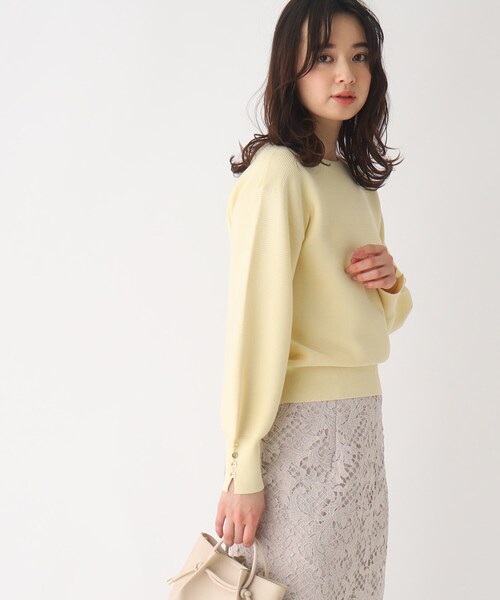 index（インデックス）の「◆ガーター編みニット【UV/洗濯機洗い可】（ニット/セーター・レディース・イエロー系その他/ネイビー系5/ライトブルー/ピンク系1/ホワイト系その他3・42/40/38/36）」の17枚目の写真