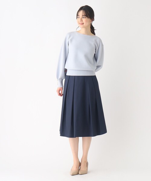 index（インデックス）の「◆ガーター編みニット【UV/洗濯機洗い可】（ニット/セーター・レディース・イエロー系その他/ネイビー系5/ライトブルー/ピンク系1/ホワイト系その他3・42/40/38/36）」の10枚目の写真