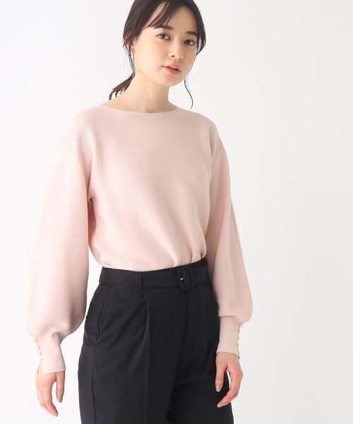 index（インデックス）の「◆ガーター編みニット【UV/洗濯機洗い可】（ニット/セーター・レディース・イエロー系その他/ネイビー系5/ライトブルー/ピンク系1/ホワイト系その他3・42/40/38/36）」の14枚目の写真