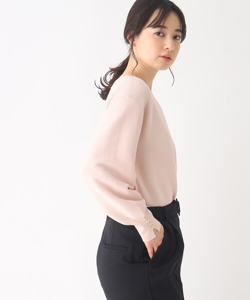 index（インデックス）の「◆ガーター編みニット【UV/洗濯機洗い可】（ニット/セーター・レディース・イエロー系その他/ネイビー系5/ライトブルー/ピンク系1/ホワイト系その他3・42/40/38/36）」の18枚目の写真