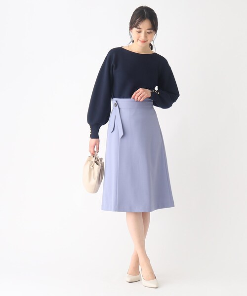 index（インデックス）の「◆ガーター編みニット【UV/洗濯機洗い可】（ニット/セーター・レディース・イエロー系その他/ネイビー系5/ライトブルー/ピンク系1/ホワイト系その他3・42/40/38/36）」の11枚目の写真