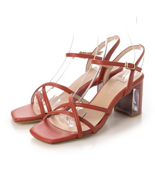 カリーノ/スクエアトゥストラップサンダル セール】スクエアトゥストラップサンダル（サンダル）｜carino