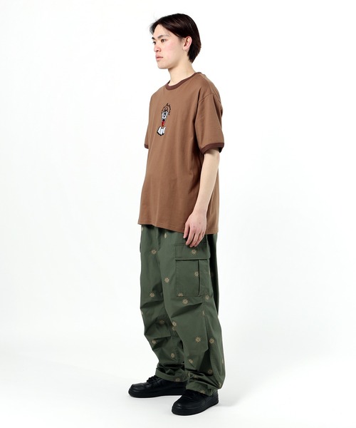 HUF(ハフ)の「PARTY WOLF RELAXED FIT RINGER / HUF Tシャツ(Tシャツ/カットソー・メンズ・ブラウン系その他/ヘザーグレー・LARGE/X-LARGE/MEDIUM/XX-LARGE/SMALL)」の4枚目の写真