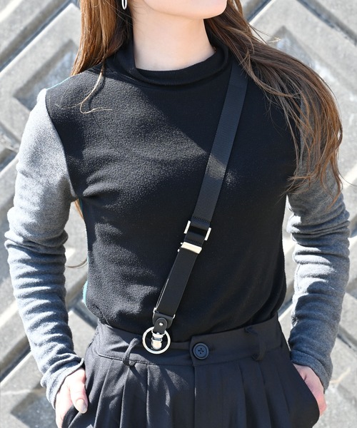 An+u（アンユー）の「マルチウェイ ワンショルサスペンダー / スマホショルダー（サスペンダー・レディース・ブラック/オフホワイト/バーガンディー/ブラウン/カーキ・MEDIUM/SMALL）」の3枚目の写真
