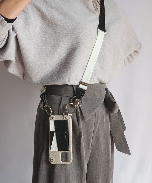 An+u（アンユー）の「マルチウェイ ワンショルサスペンダー / スマホショルダー（サスペンダー・レディース・ブラック/オフホワイト/バーガンディー/ブラウン/カーキ・MEDIUM/SMALL）」の6枚目の写真