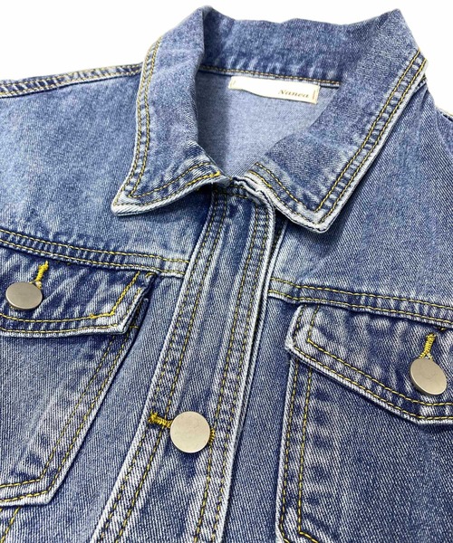 NANEA（ナネア）の「デニムジャケット　ラウンドヘムGジャン（デニムジャケット・レディース・インディゴブルー・ONE SIZE）」の22枚目の写真