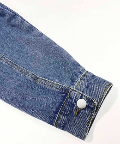NANEA（ナネア）の「デニムジャケット　ラウンドヘムGジャン（デニムジャケット・レディース・インディゴブルー・ONE SIZE）」の4枚目の写真