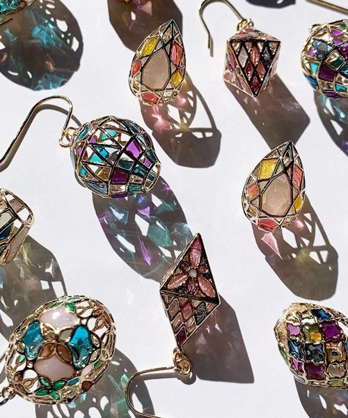 Zoule（ゾーラ）の「Zoule ゾーラ：MOROCCAN　モロッカンシリーズ　Jolly　ピアス（ピアス（両耳用）・レディース・パープル/イエロー・FREE）」の15枚目の写真