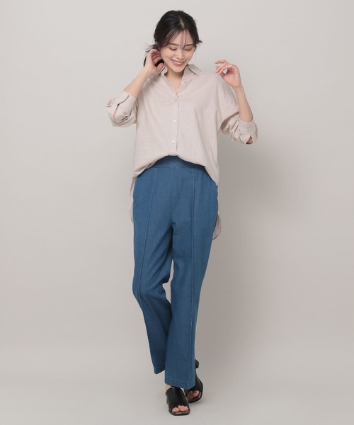 Elura（エルーラ）の「大人キレイめデニムパンツ（デニムパンツ・レディース・ライトブルー/ネイビー・SMALL/LARGE/MEDIUM）」の15枚目の写真