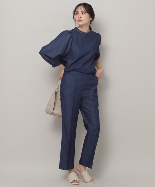 Elura（エルーラ）の「大人キレイめデニムパンツ（デニムパンツ・レディース・ライトブルー/ネイビー・SMALL/LARGE/MEDIUM）」の13枚目の写真