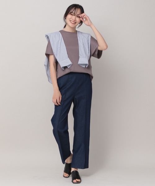 Elura（エルーラ）の「大人キレイめデニムパンツ（デニムパンツ・レディース・ライトブルー/ネイビー・SMALL/LARGE/MEDIUM）」の14枚目の写真