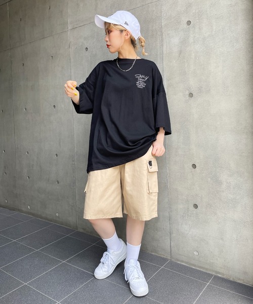 SPINNS(スピンズ)の「カーゴハーフパンツ(カーゴパンツ・レディース・ベージュ/ブラック/ブラック系/サックスブルー系/ホワイト/カーキ/ブルー系その他/ブルー系その他2・ONESIZE)」の16枚目の写真