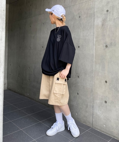 SPINNS(スピンズ)の「カーゴハーフパンツ(カーゴパンツ・レディース・ベージュ/ブラック/ブラック系/サックスブルー系/ホワイト/カーキ/ブルー系その他/ブルー系その他2・ONESIZE)」の17枚目の写真