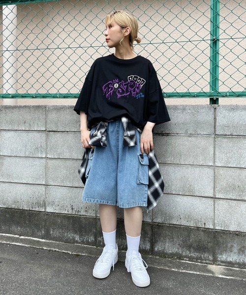 SPINNS(スピンズ)の「カーゴハーフパンツ(カーゴパンツ・レディース・ベージュ/ブラック/ブラック系/サックスブルー系/ホワイト/カーキ/ブルー系その他/ブルー系その他2・ONESIZE)」の19枚目の写真