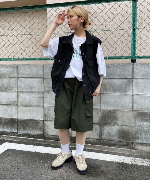 カーゴパンツ 8ポケットオーバーカーゴハーフパンツ メンズ
