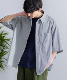 Rocky Monroe | オーバーサイズ オックスフォード レギュラーカラー半袖シャツ(シャツ/ブラウス)