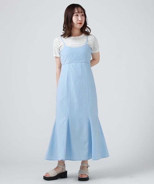 archives(アルシーヴ)の「サッカーバックシャンキャミワンピース(ワンピース・レディース・ブラック/アイボリー/ブルー・MEDIUM)」の7枚目の写真