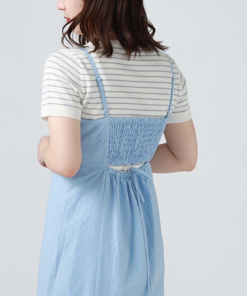 archives(アルシーヴ)の「サッカーバックシャンキャミワンピース(ワンピース・レディース・ブラック/アイボリー/ブルー・MEDIUM)」の11枚目の写真