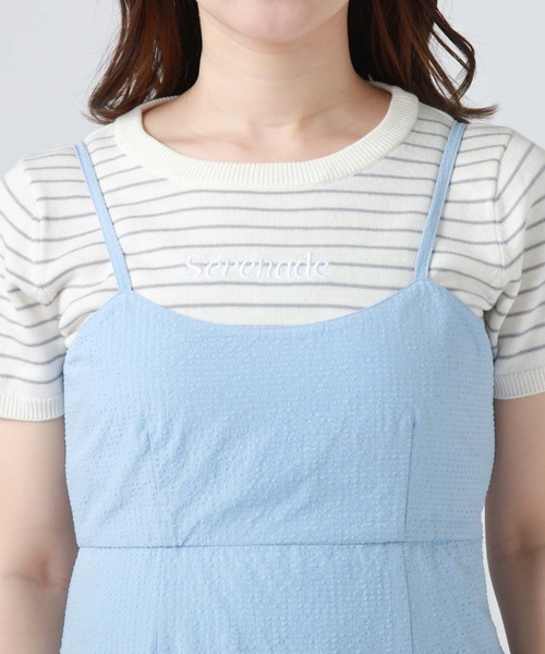 archives(アルシーヴ)の「サッカーバックシャンキャミワンピース(ワンピース・レディース・ブラック/アイボリー/ブルー・MEDIUM)」の6枚目の写真