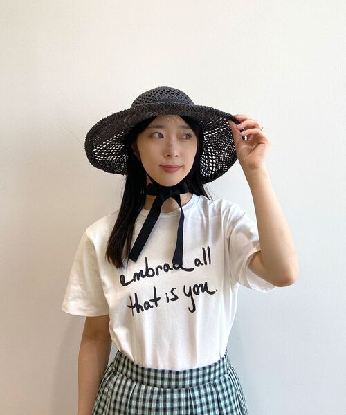 OPAQUE.CLIP（オペークドットクリップ）の「◆スカシ柄ハット（ハット・レディース・ブラック/オフホワイト・00）」の14枚目の写真