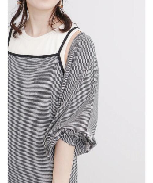 Te chichi TERRASSE（テチチテラス）の「アメリカンスリーブカップ付タンクトップ（タンクトップ・レディース・ブラック/オフホワイト/ホワイト・ﾌﾘ-）」の4枚目の写真