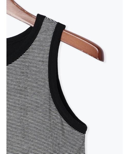 Te chichi TERRASSE（テチチテラス）の「アメリカンスリーブカップ付タンクトップ（タンクトップ・レディース・ブラック/オフホワイト/ホワイト・ﾌﾘ-）」の16枚目の写真