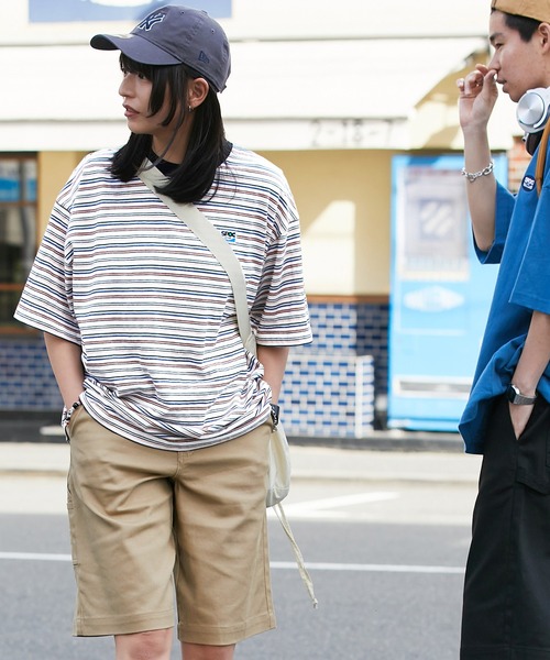 セール】【SPOC STORE】ジャガードボーダー オーバーサイズ半袖T