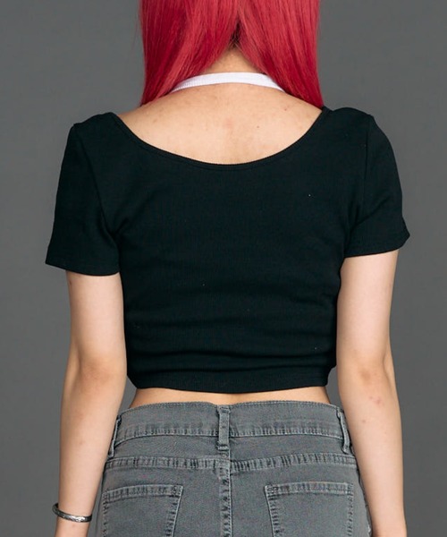 WEGO(ウィゴー)の「WEGO/【一部店限定】クロ-バーモチーフレイヤードT(Tシャツ/カットソー・レディース・ブラック・FREE)」の10枚目の写真