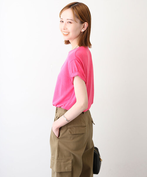 SLOBE IENA - ☆スローブイエナ☆新品タグ付☆スラブ天竺5分袖TEE☆2023SS☆完売☆ SLOBE IENA（スローブイエナ）の「スラブ天竺5分袖TEE（Tシャツ