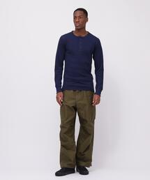 《DAILY/デイリー》L/S THERMAL HENLEY NECK T-SHIRT / 長袖 サーマル ヘンリーネックTシャツ / AVIREX / アヴィレックス