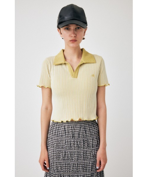 [moussy] SKIPPER BI COLOR KNIT フリーサイズ マウジー MOUSSY SKIPPER BI COLOR ニット （BLK