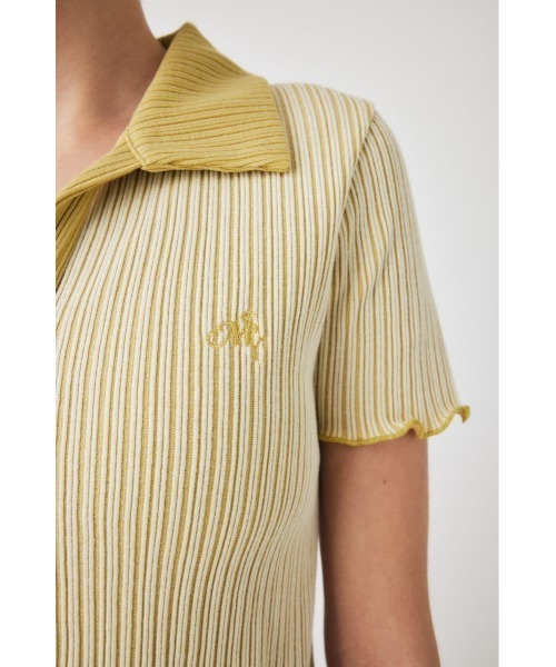 [moussy] SKIPPER BI COLOR KNIT フリーサイズ マウジー MOUSSY SKIPPER BI COLOR ニット （BLK