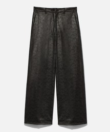 シンセティックレザーバギーワイドパンツ(HARE)