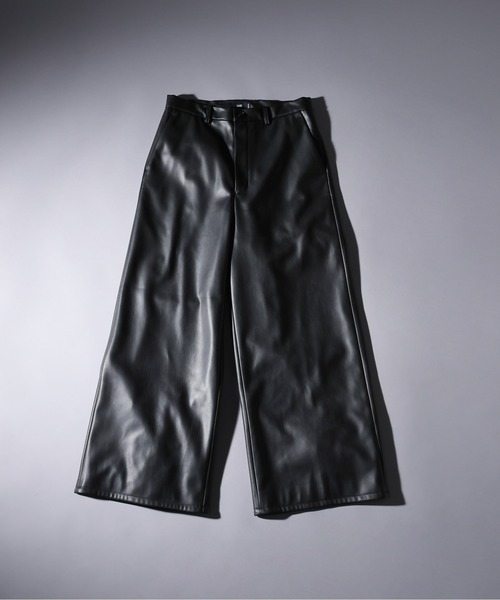 cangday913 　HARE シンセティックレザーパンツ　M セール】シンセティックレザーバギーワイドパンツ(HARE)（その他