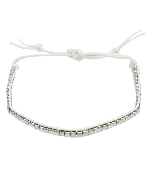 AZUL by moussy(アズールバイマウジー)の「SLVビーズカラーアンクレット(CARD)(アンクレット・レディース・グリーン/ピンク/ブラック/オフホワイト/ブルー・FREE)」の2枚目の写真