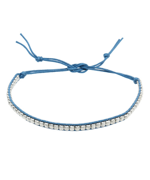 AZUL by moussy(アズールバイマウジー)の「SLVビーズカラーアンクレット(CARD)(アンクレット・レディース・グリーン/ピンク/ブラック/オフホワイト/ブルー・FREE)」の5枚目の写真