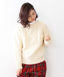 BEAMS BOY | BEAMS BOY / 3ゲージ アランクルー■▼(ニット/セーター)