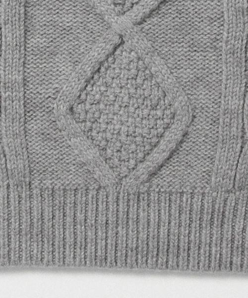 BEAMS BOY（ビームスボーイ）の「BEAMS BOY / 3ゲージ アランクルー（ニット/セーター・レディース・グレー/ナチュラル/ネイビー・ONE SIZE）」の21枚目の写真