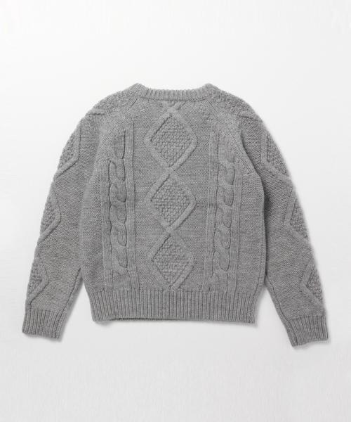 BEAMS BOY（ビームスボーイ）の「BEAMS BOY / 3ゲージ アランクルー（ニット/セーター・レディース・グレー/ナチュラル/ネイビー・ONE SIZE）」の22枚目の写真