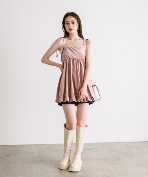 OLIVE des OLIVE（オリーブデオリーブ）の「肩リボンバルーンキャミ　1032040090（チュニック・レディース・アイボリー/ブラック/ピンク・FREE）」の17枚目の写真